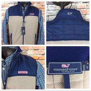 Vineyard Vines Jacquard Full Zip Fleece Vest $125